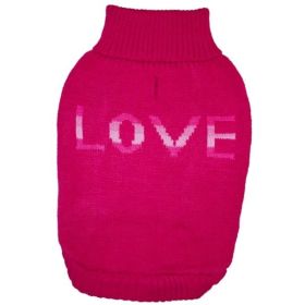 Fashion Pet True Love Dog Sweater Pink - Small