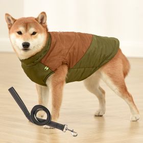 Vest Medium Sized Large Dog Cotton Suit (Option: Khaki with rope-L)