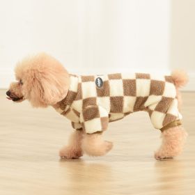 Four Legged Woolen Clothes With Lamb Fleece (Option: Brown-L)