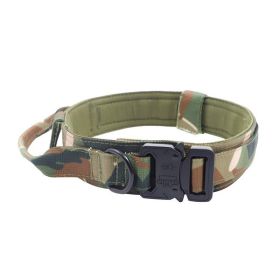 Outdoor Nylon Tactical Dog Collar (Option: Camouflage Collar Black-M)