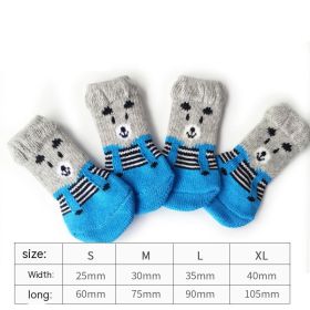 Dog Socks Booties Cat Shoes Anti-scratch (Option: Bear-L)