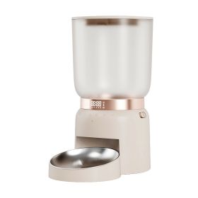 Time Hourglass Pet Automatic Feeding Device Touch Panel Timing and Quantitative Control Food Delivery Without Picking Intelligent Feeding Device (Colour: Time Hourglass Feeder - Touch Style Coffee, Specifications: American Standard Adapter 110V Voltage)