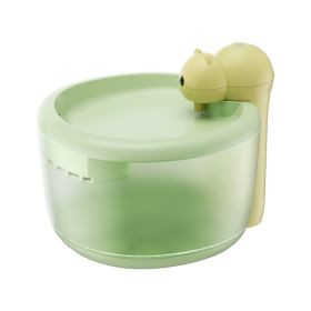 Aiwo wireless water dispenser, cat intelligent water dispenser, induction filtration water feeder, one piece wholesale, cross-border (Colour: Little Bear Wireless Water Dispenser - Green, Specifications: Individual)