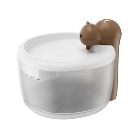 Aiwo wireless water dispenser, cat intelligent water dispenser, induction filtration water feeder, one piece wholesale, cross-border (Colour: Little Bear Wireless Water Dispenser - Brown, Specifications: Individual)