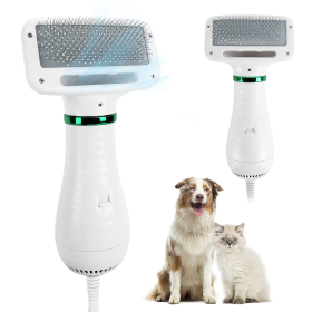 Pet hair comb Dog and cat hair dryer 2 and 1 pet supplies Pet hair Dryer with Slicker Brush; pet grooming (Color: Blowing Comb, Article No: White)