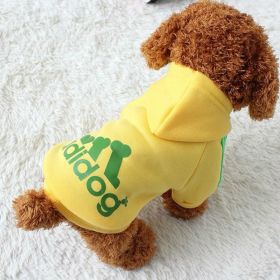 Two Legged Cotton Warm Dog Hoodie (Color: Yellow, size: 8Xl)