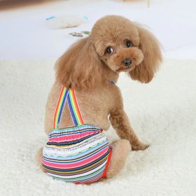 Pet Cute Strap Menstrual Panties (Option: Striped Red-XS)