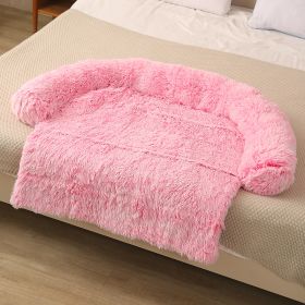 Pet Dog Plush Winter Warm Sofa Cushion (Option: Round Detachable Powder-XL)