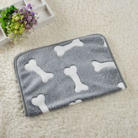 Dog Kennel Coral Fleece Blanket (Option: Bones-60x 80cm)