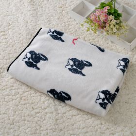 Dog Kennel Coral Fleece Blanket (Option: Jarre Aero Bull Beige-80x 100cm)