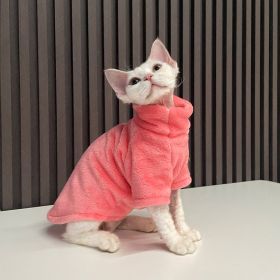 Thick German Mink Velvet Warm Bottoming Comfortable Cat Dog Clothes (Option: Jade Pink-XL 450 Kg 550 Kg)